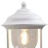 2er-Set weiße Sockelleuchten PARMA aus Aluminium, E27, IP43, H.: 54 cm