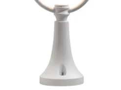 2er-Set weiße Sockelleuchten PARMA aus Aluminium, E27, IP43, H.: 54 cm