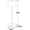 2er Set Wiederaufladbare LED Outdoor Tischleuchten dimmbar in Weiß, Höhe 36cm