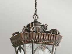 Extra große antike LED Hängelaterne Aluminium Bronzefarbig, Ø 43cm