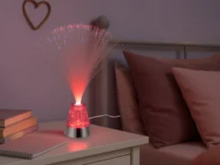 Faserlampe PUNK mit RGB Farbwechsel, auch Batteriebetrieb geeignet, Höhe 31,5cm