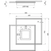 Flache Deckenleuchte VIA mit Fernbedienung Weiß, Breite 50cm