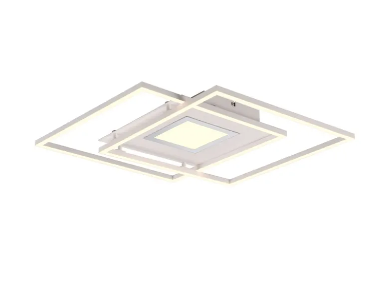Flache Deckenleuchte VIA mit Fernbedienung Weiß, Breite 50cm