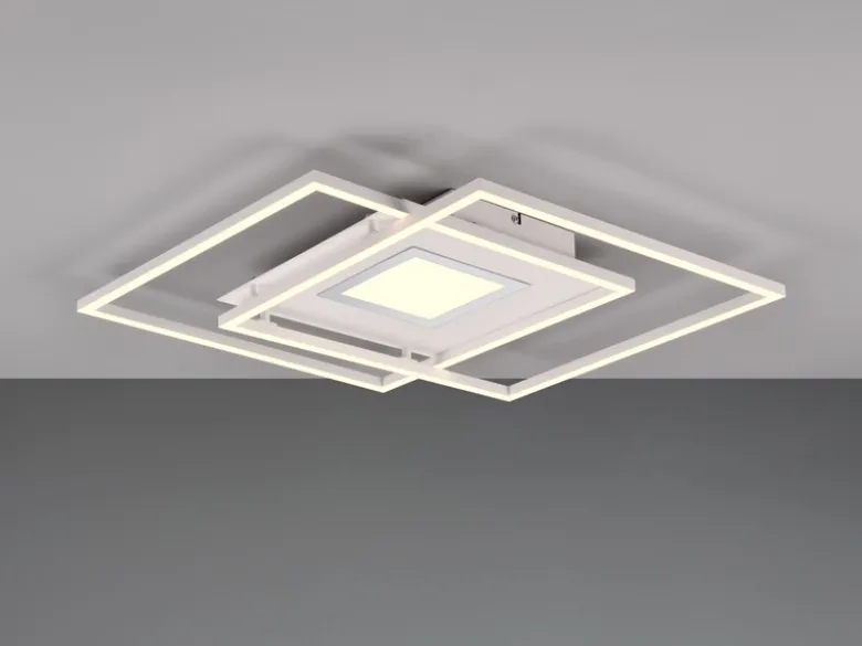 Flache Deckenleuchte VIA mit Fernbedienung Weiß, Breite 50cm