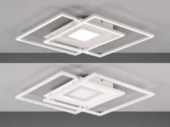 Flache Deckenleuchte VIA mit Fernbedienung Weiß, Breite 50cm
