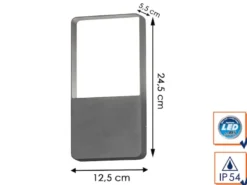 Flache LED Außenleuchte Aluminium in Anthrazit 6W IP54 Wandlampe Außenbereich