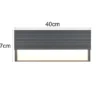 Flache LED Außenwandleuchte MARIZA aus Aluminium in Anthrazit, Breite 40cm