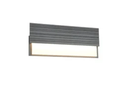 Flache LED Außenwandleuchte MARIZA aus Aluminium in Anthrazit, Breite 40cm