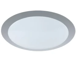 Flache LED Deckenlampe GONZALO aus Kunststoff Grau Ø 34cm