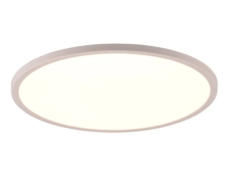 Flache LED Deckenleuchte AUREO Weiß, mit Fernbedienung dimmbar Ø 40cm