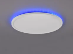 Flache LED Deckenleuchte AUREO Weiß, mit Fernbedienung dimmbar Ø 40cm