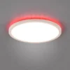 Flache LED Deckenleuchte AUREO Weiß, dimmbar, RGB Farbwechsler, Ø 29cm