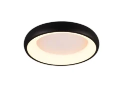 Flache LED Deckenleuchte CARDONA Schwarz, dimmbar & 3 Lichtfarben, Ø 46,5cm