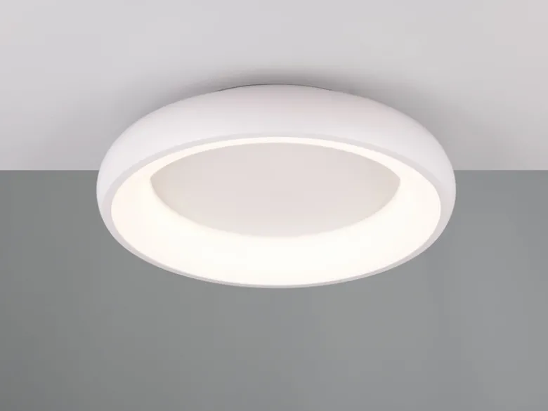 Flache LED Deckenleuchte CARDONA Weiß, dimmbar & 3 Lichtfarben, Ø 46,5cm