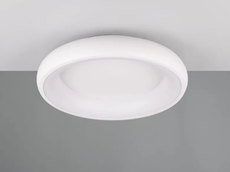 Flache LED Deckenleuchte CARDONA Weiß, dimmbar & 3 Lichtfarben, Ø 46,5cm