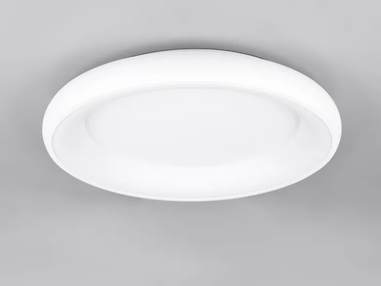 Flache LED Deckenleuchte CARDONA groß Weiß, dimmbar & 3 Lichtfarben, Ø 62cm