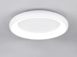 Flache LED Deckenleuchte CARDONA groß Weiß, dimmbar & 3 Lichtfarben, Ø 62cm