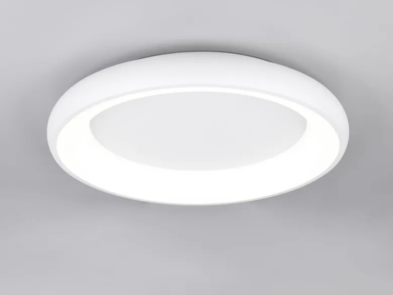 Flache LED Deckenleuchte CARDONA groß Weiß, dimmbar & 3 Lichtfarben, Ø 62cm
