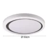 Flache LED Deckenleuchte dimmbar über Schalter Weiß Cappuccino, Ø 50cm