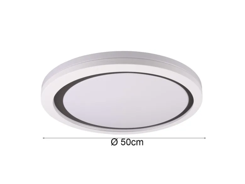 Flache LED Deckenleuchte dimmbar über Schalter Weiß Cappuccino, Ø 50cm