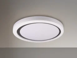 Flache LED Deckenleuchte dimmbar über Schalter Weiß Cappuccino, Ø 50cm
