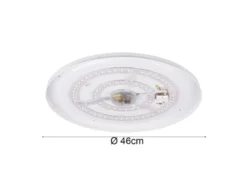 Flache LED Deckenleuchte dimmbar über Schalter Weiß Cappuccino, Ø 50cm