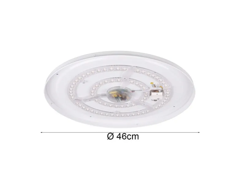 Flache LED Deckenleuchte dimmbar über Schalter Weiß Cappuccino, Ø 50cm