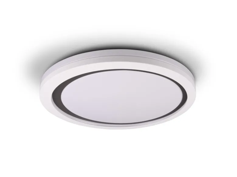 Flache LED Deckenleuchte dimmbar über Schalter Weiß Cappuccino, Ø 50cm