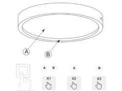 Flache LED Deckenleuchte DOHA mit 2 Lichtfarben in Coffee, Ø 45cm