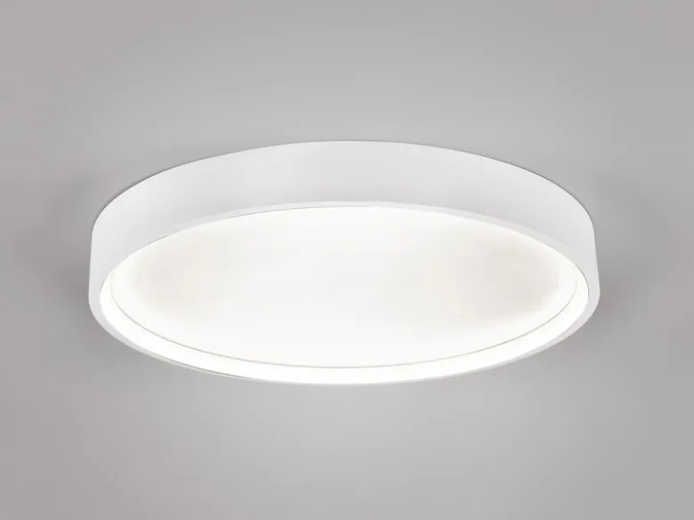 Flache LED Deckenleuchte DOHA mit 2 Lichtfarben in Weiß, Ø 45cm