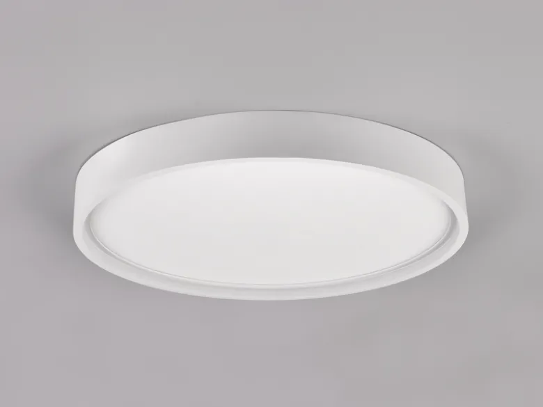 Flache LED Deckenleuchte DOHA mit 2 Lichtfarben in Weiß, Ø 45cm