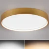 Flache LED Deckenleuchte DOHA mit 2 Lichtfarbe in Messing, Ø 45cm