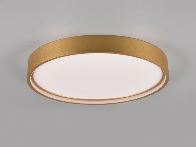 Flache LED Deckenleuchte DOHA mit 2 Lichtfarbe in Messing, Ø 45cm