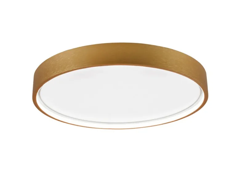 Flache LED Deckenleuchte DOHA mit 2 Lichtfarbe in Messing, Ø 45cm