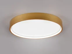 Flache LED Deckenleuchte DOHA mit 2 Lichtfarbe in Messing, Ø 45cm