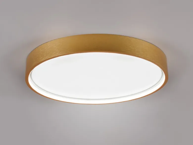 Flache LED Deckenleuchte DOHA mit 2 Lichtfarbe in Messing, Ø 45cm