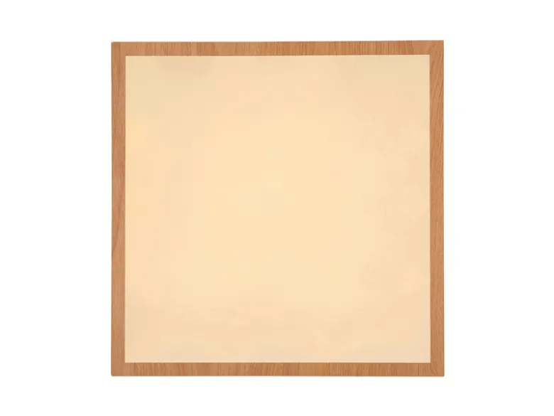 Flache LED Deckenleuchte DORO in Holzoptik Quadrat, 45cm