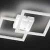 Flache LED Deckenleuchte ELLE Weiß Eckig 34x34cm