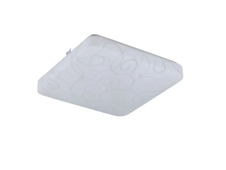 Flache LED Deckenleuchte MANDRIA mit Rankenmuster, Quadrat 27cm
