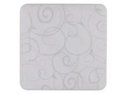 Flache LED Deckenleuchte MANDRIA mit Rankenmuster, Quadrat 27cm