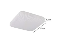 Flache LED Deckenleuchte MANDRIA mit Strahlenmuster, Quadrat 27cm