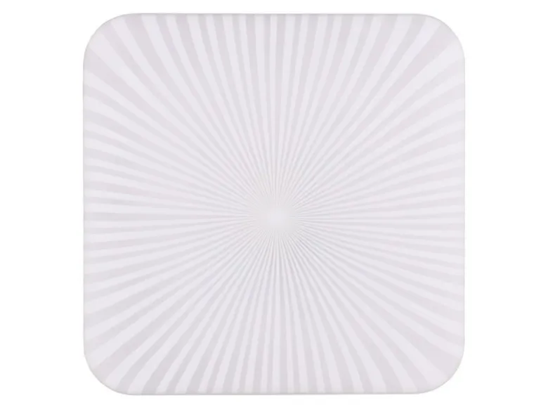 Flache LED Deckenleuchte MANDRIA mit Strahlenmuster, Quadrat 27cm
