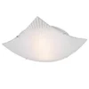 Flache LED Deckenleuchte mit Glas Lampenschirm Weiß, Quadrat 40cm