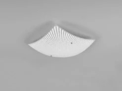 Flache LED Deckenleuchte mit Glas Lampenschirm Weiß, Quadrat 30cm