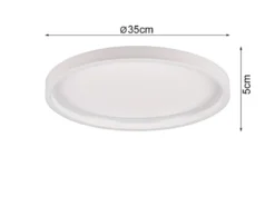 Flache LED Deckenleuchte ROTONDA Weiß Rund, Ø 35cm