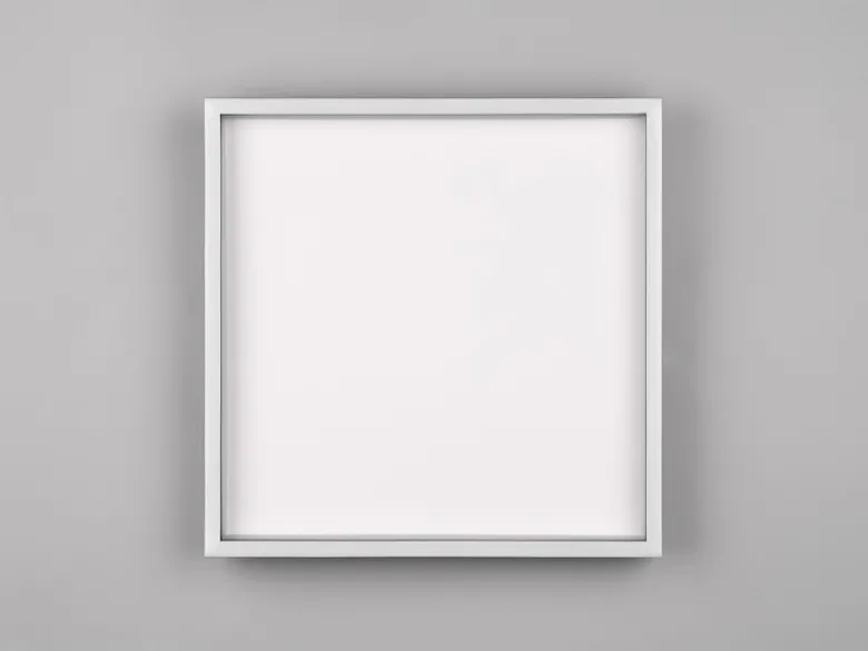 Flache LED Deckenleuchte ROTONDA Schwarz Quadrat, 35cm