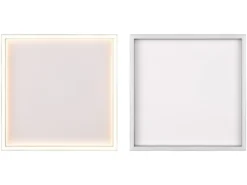 Flache LED Deckenleuchte ROTONDA Schwarz Quadrat, 35cm