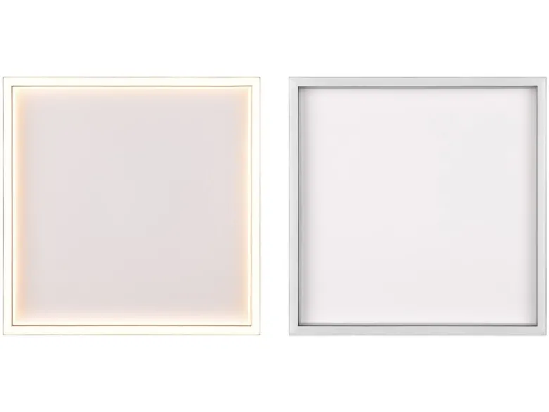 Flache LED Deckenleuchte ROTONDA Schwarz Quadrat, 35cm