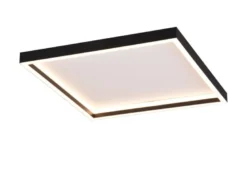 Flache LED Deckenleuchte ROTONDA Schwarz Quadrat, 35cm