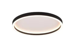 Flache LED Deckenleuchte ROTONDA Schwarz Rund, Ø 35cm